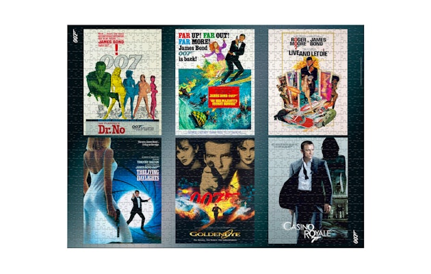 James Bond puzzel van alle debuut posters met 1000 stukjes!